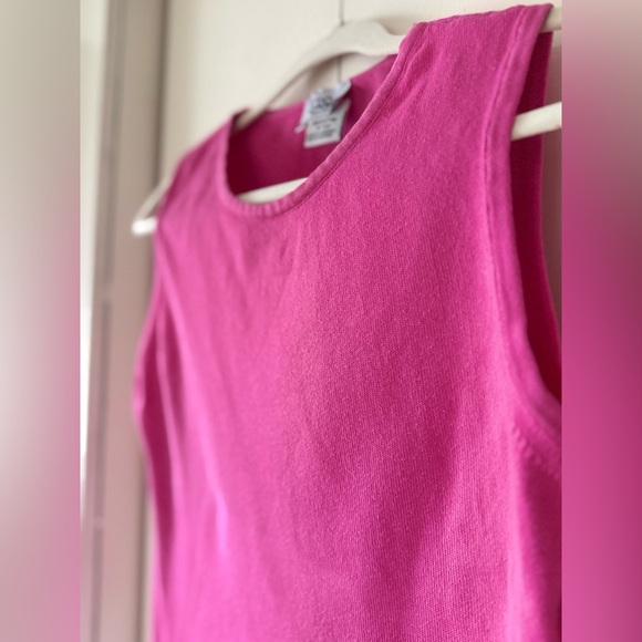 Lilly Pulitzer White Label Pink Sleeveless Tank Top 100% Cotton Size Large - Picture 3 of 4